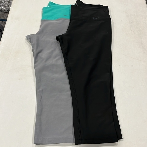 Nike capri dri-fit leggings stretch pants women’s medium work out pants active - Picture 2 of 7